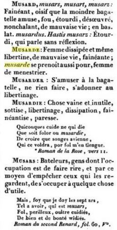 Musarde definition