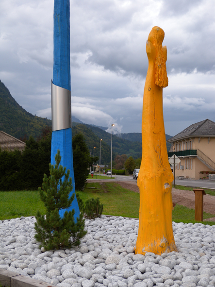 Sculpture sur bois peint